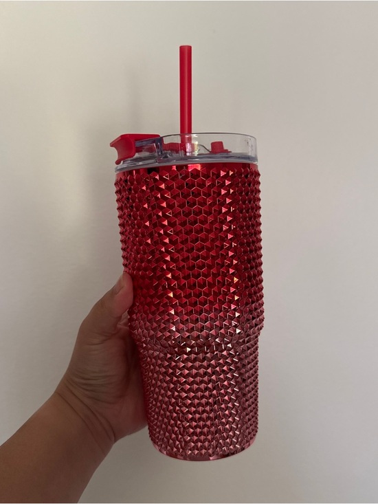 Festive Voice Other - Studded Red Tumbler 30oz